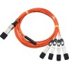 [FG-TRAN-QSFP-4XSFP] ราคา จำหน่าย Fortigate 40G QSFP+ to 4x10G SFP+ Breakout Active Optical Cable