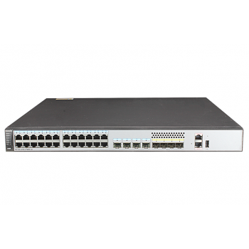 [S5720-28X-PWR-SI-DC] ราคา จำหน่าย Huawai Switch 24 Ethernet 10/100/1000 PoE+ ports,4 of which are dual-purpose 10/100/1000 or SFP,4 10 Gig SFP+,with 650W DC power